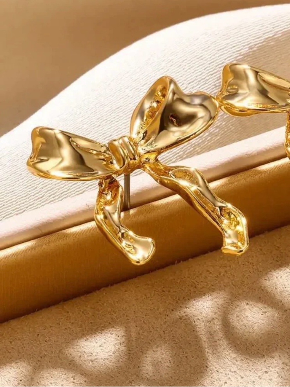 Gold Coquette Bow Earrings — Alice Bow Earrings